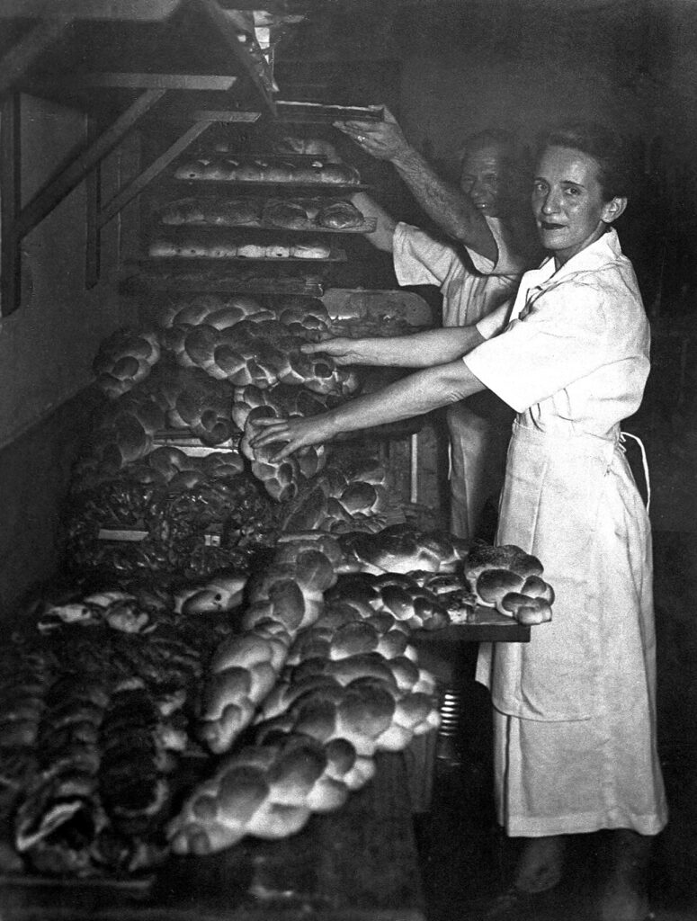 Figure 2: Julius and Paula Goldstein baking challah, a Jewish bread (Goldstein's Bakery).