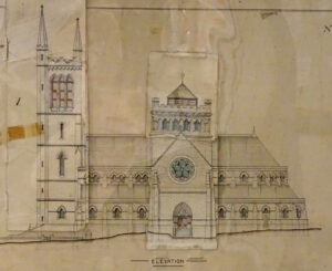 Figure 1: St James Church of England Cathedral, Townsville (1887 scheme), by Arthur Blacket (Anglican North Queensland Diocesan Archives).