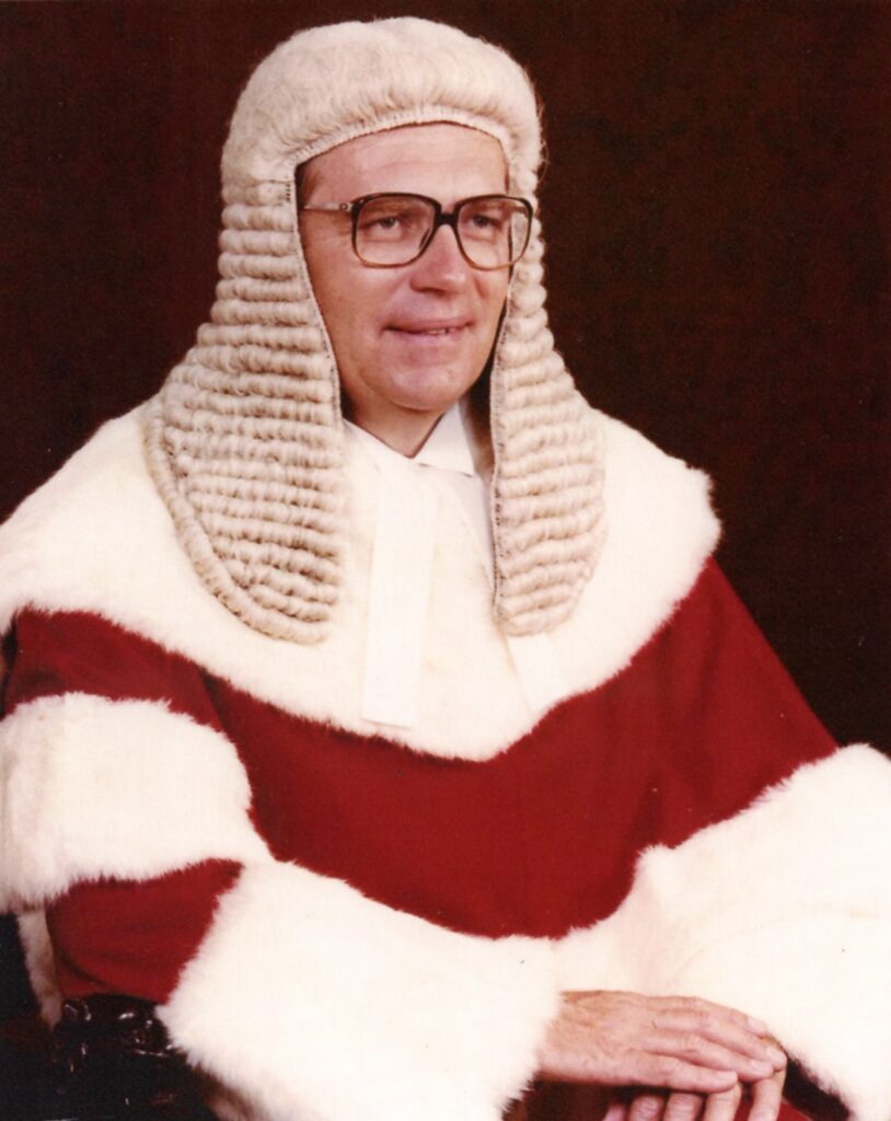 Figure 3: Justice Demack, Supreme Court of Queensland [date needed, and confirm correct wording of title] (Demack family).