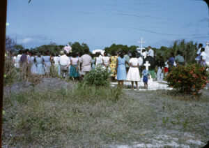 Figure 2: Tombstone dedication on Thursday Island, 1960 (photographer P. Godbolt, State Library of Queensland).