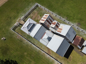 Figure 5: Aerial view of the Hou Wang temple complex, Atherton, 2023 (Gordon Grimwade).