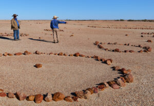 Figure 1: Josh Gorringe (left) and Rodney McKellar, Mithaka Country, June 2021 (QAR).