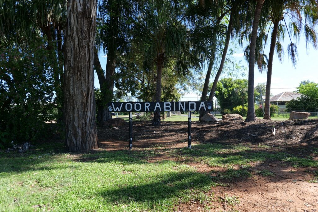 Figure 2: Woorabinda street sign, 2023 (QAR).